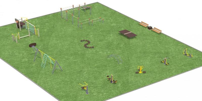 Дизайн проект спортплощадки разновозрастной  в Новосибирске