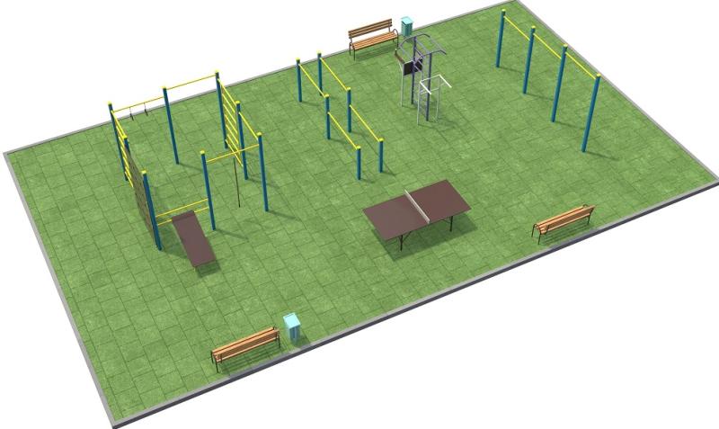 Проект спортплощадки 170 метров в Новосибирске в Новосибирске