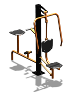 Уличный тренажер "Жим от груди Вело" УТ321 в Новосибирске