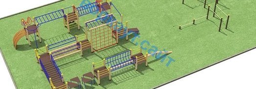 Проект спортплощадки с полосой препятствий в Новосибирске