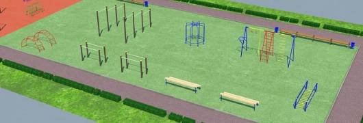 Проект детско-спортивной площадки для школы - детсада в Новосибирске