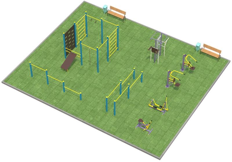 Проект спортплощадки 150 метров в Новосибирске в Новосибирске