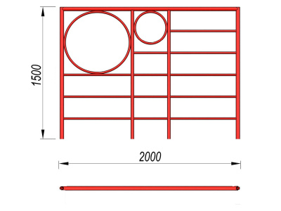 Шведская стенка с кольцами МАФ 3502 в Новосибирске