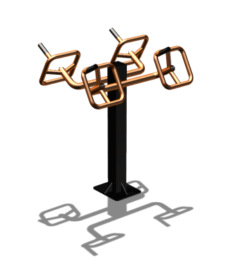 Уличный тренажер  "Штурвал двойной"  УТ201 в Новосибирске