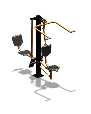 Уличный тренажер "Верхняя тяга Жим ногами" УТ322 в Новосибирске