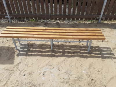 Двухметровая лавочка без спинки 2 м МАФ 1602 в Новосибирске