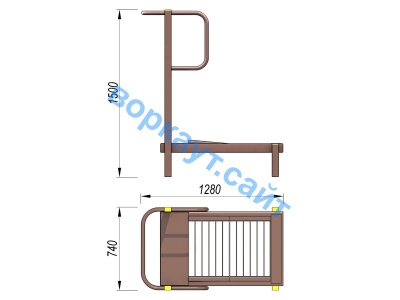 Уличный тренажер Беговая дорожка УТ 009 в Новосибирске