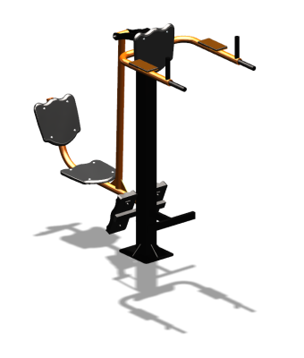 Уличный тренажер "Жим ногами Брусья Пресс" УТ329 в Новосибирске