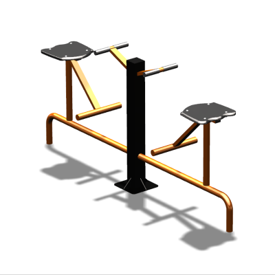 Уличный тренажер  "Твистер сидя двойной"   УТ216 в Новосибирске