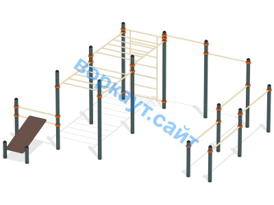 Спортивный комплекс воркаут ВС-50 в Новосибирске