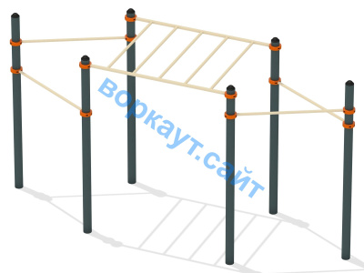 Турник разноуровневый с рукоходом ВС-26 в Новосибирске