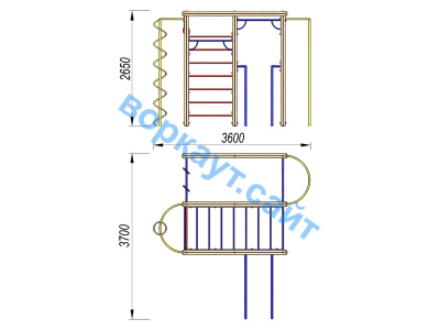 Детский спортивный комплекс Гимнастический ДСК 3107 в Новосибирске