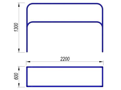 Брусья разновысокие МАФ 3531 в Новосибирске