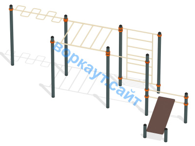 Спортивный комплекс воркаут ВС-45 в Новосибирске