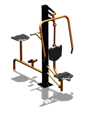 Уличный тренажер "Жим от груди Вело" УТ321 в Новосибирске