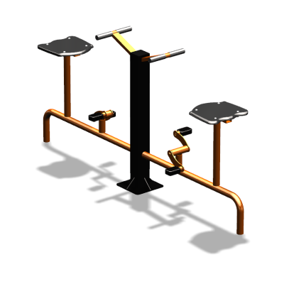 Уличный тренажер  "Вело двойной"   УТ211 в Новосибирске