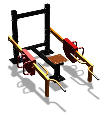 Силовой уличный тренажер  "Приседания/Шраги"  УТ413 в Новосибирске