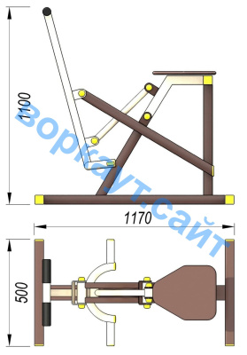 Уличный тренажер "Наездник " УТ 006 в Новосибирске