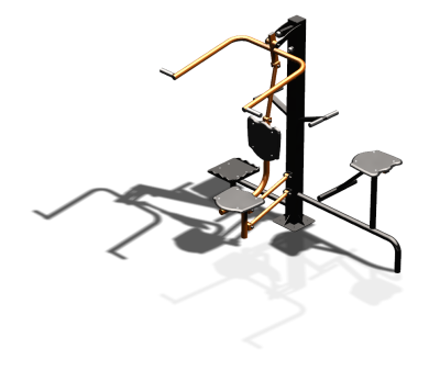 Уличный тренажер "Верхняя тяга Твистер стоя Твистер сидя" УТ336 в Новосибирске