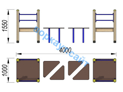 Детский спортивный комплекс Мостик ДСК 3114 в Новосибирске