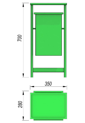 Урна с крышкой МАФ 1631 в Новосибирске