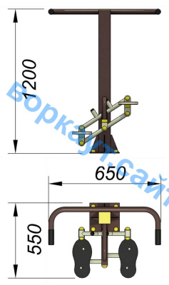 Уличный тренажер "Балансир" УТ 007 в Новосибирске