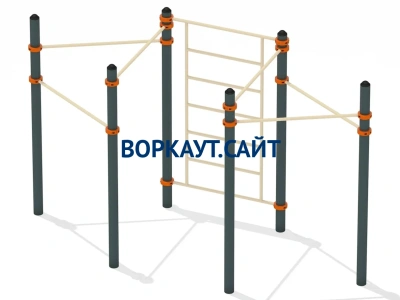 Воркаут турник разноуровневый с шведской стенкой ВС-25 в Новосибирске