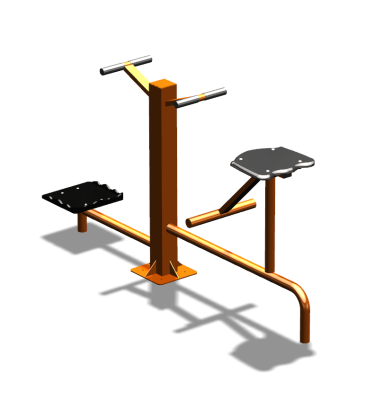 Уличный тренажер "Твистер стоя Твистер сидя" УТ323 в Новосибирске