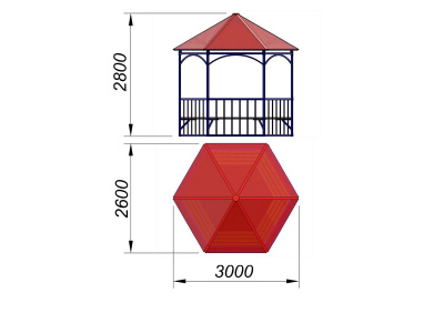 Беседка с лавками МАФ 4120 в Новосибирске Беседка с лавками МАФ 4120 в Новосибирске
