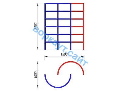 Шведская стенка полукруглая ДСК 3503 в Новосибирске