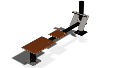 Силовой уличный тренажер  "Скамья для пресса"  УТ415 в Новосибирске